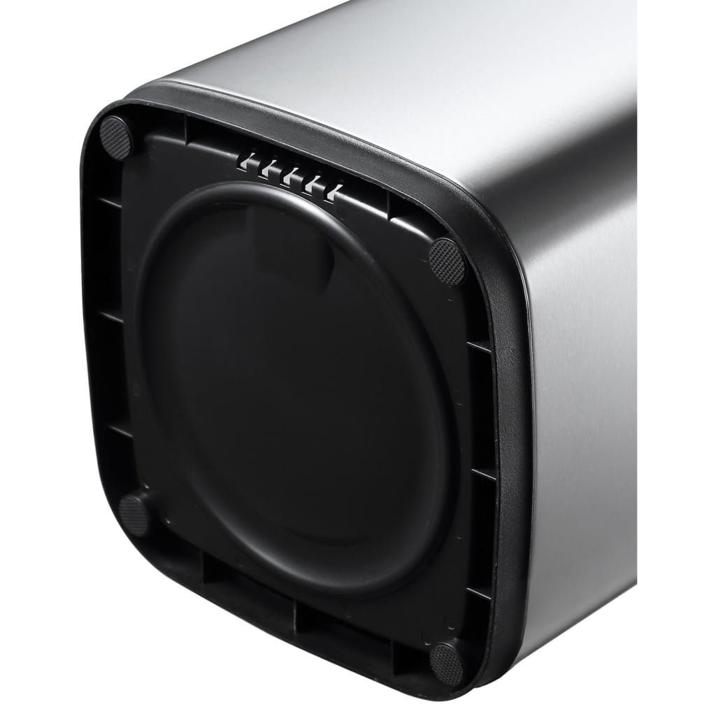 EKO Open Top Waste Bin Laguna 35 L Matte Silver