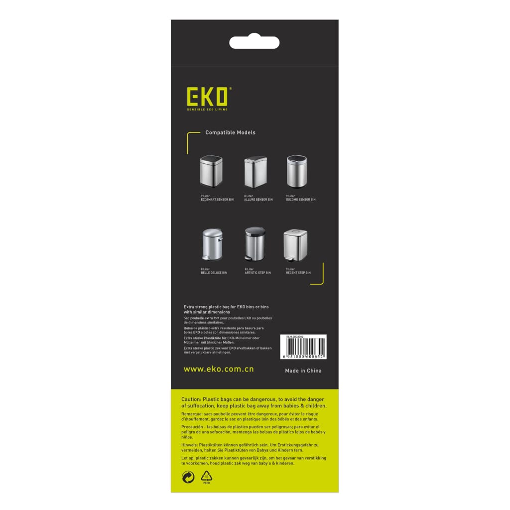 EKO Trash Bag Set B 7-9 L 24x25 pcs White