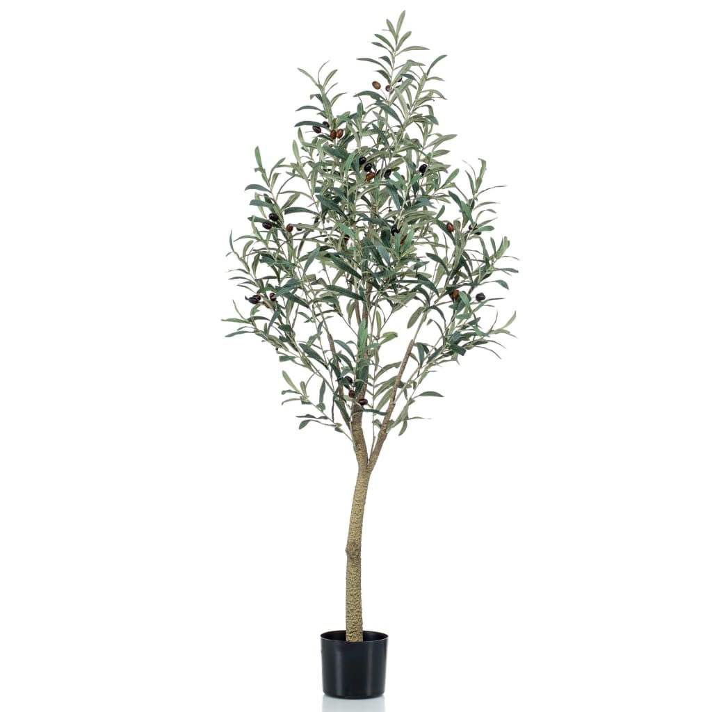 Emerald Artificial Olive Tree 140 cm in Plastic Pot – Berkfield Home