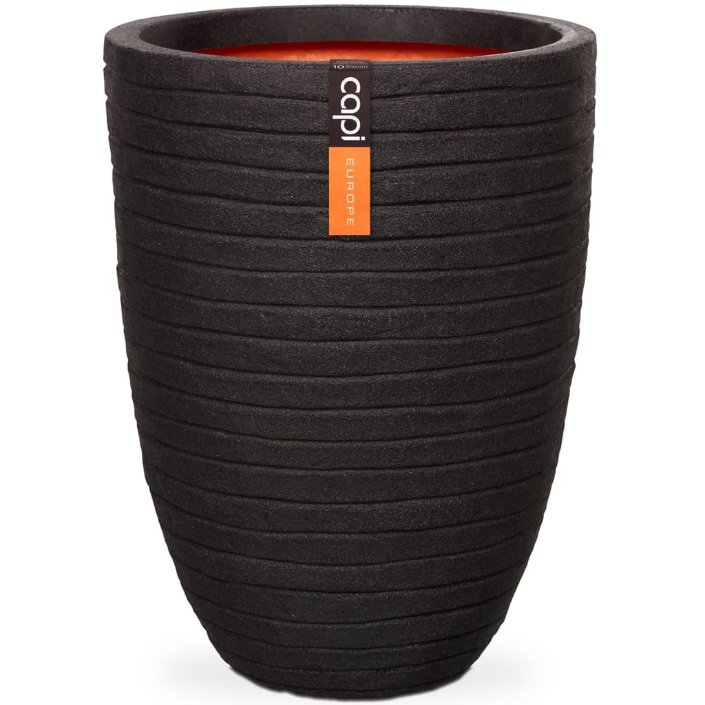 Capi Vase Nature Row Elegant Low 36x47 cm Black KBLRO782