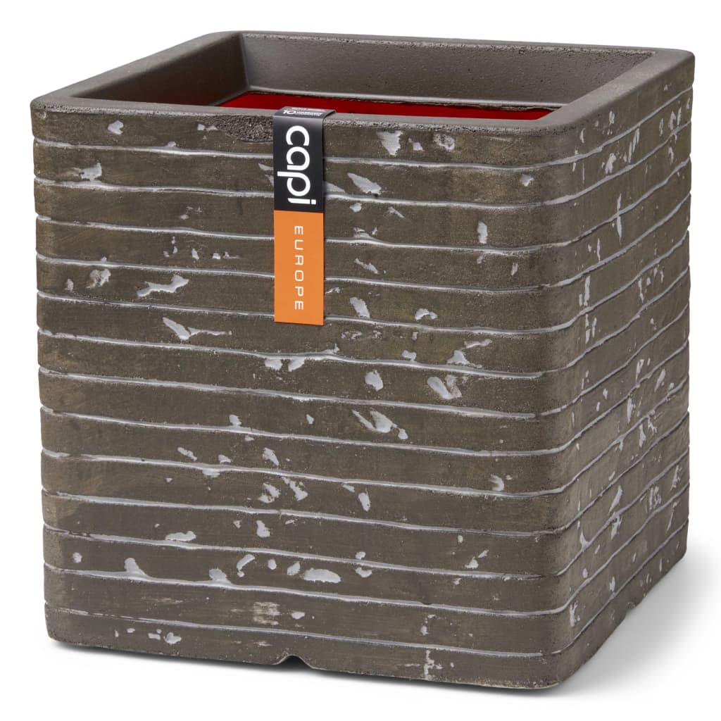 Capi Planter "Nature Row" Square 40x40x40 cm Olive Green