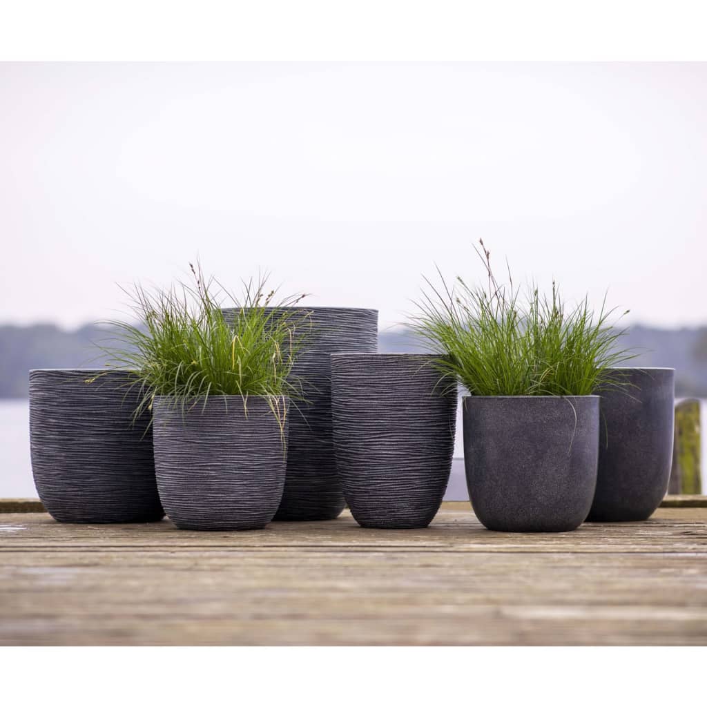 Capi Egg Planter Waste Rib 35x34 cm Grey