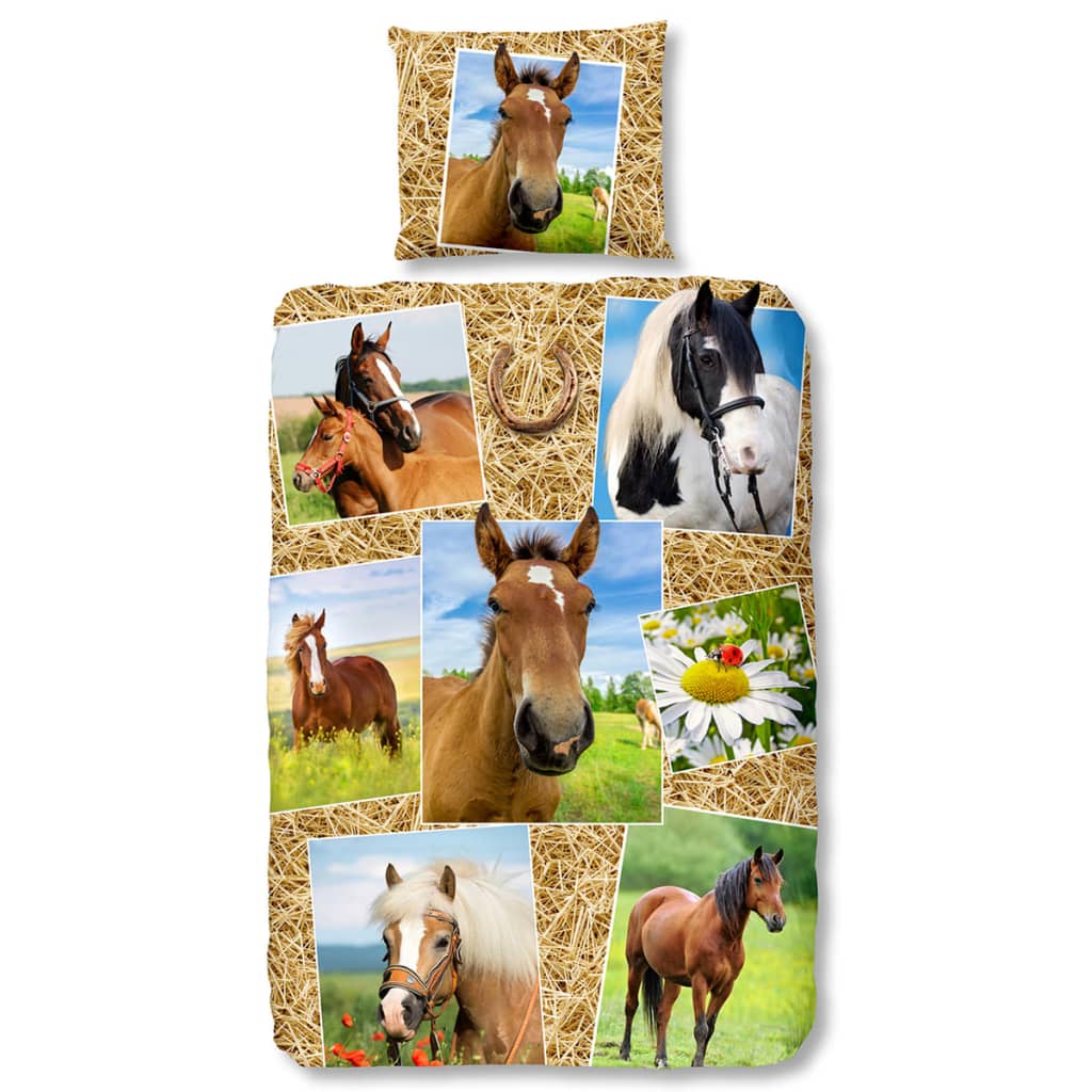 Good Morning Duvet Cover 5752-P HORSES 135x200 cm Multicolour