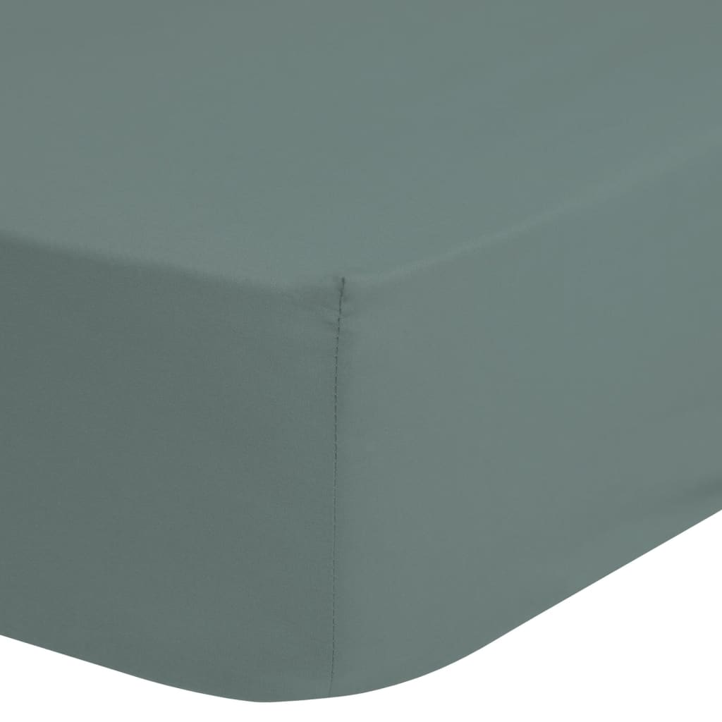 Good Morning Jersey Fitted Sheet 90/100x220 cm Misty Green