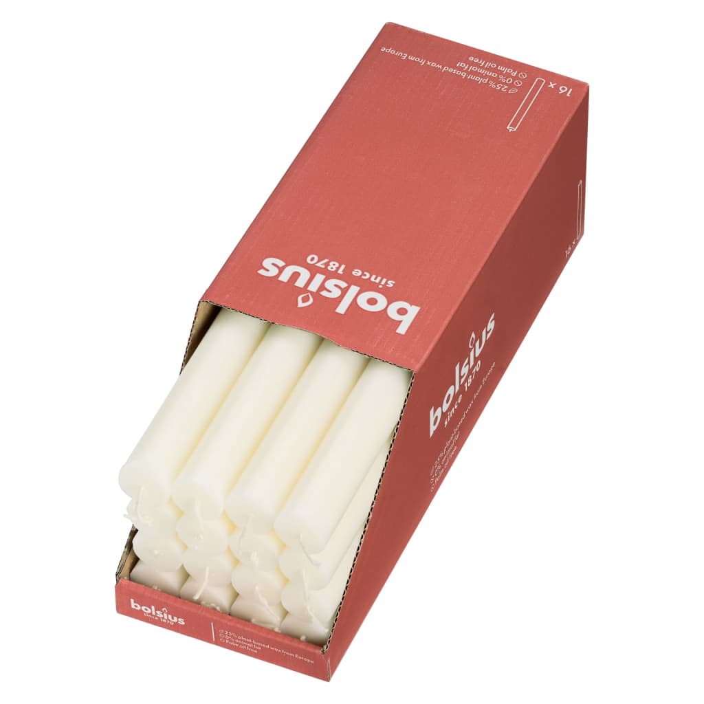 Bolsius Table Candles Shine 16 pcs 27 cm Soft Pearl