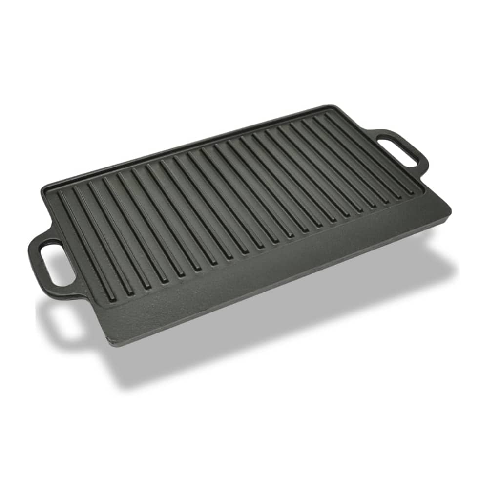 Berkfield Grill Platter Cast Iron Reversible 50x23 cm