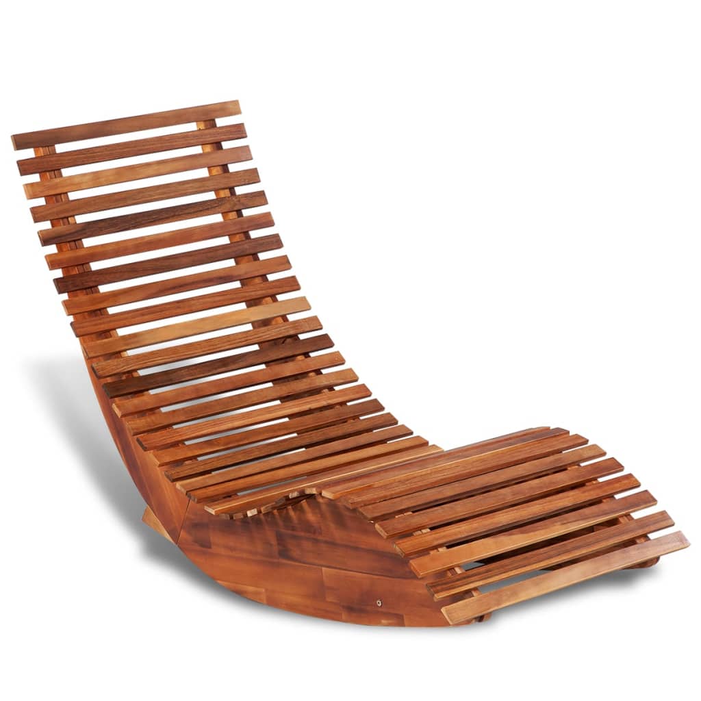 Berkfield Rocking Sun Lounger Acacia Wood