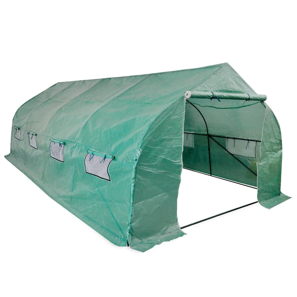 Berkfield Portable Polytunnel Greenhouse Steel Frame Walk-in 18 m�__