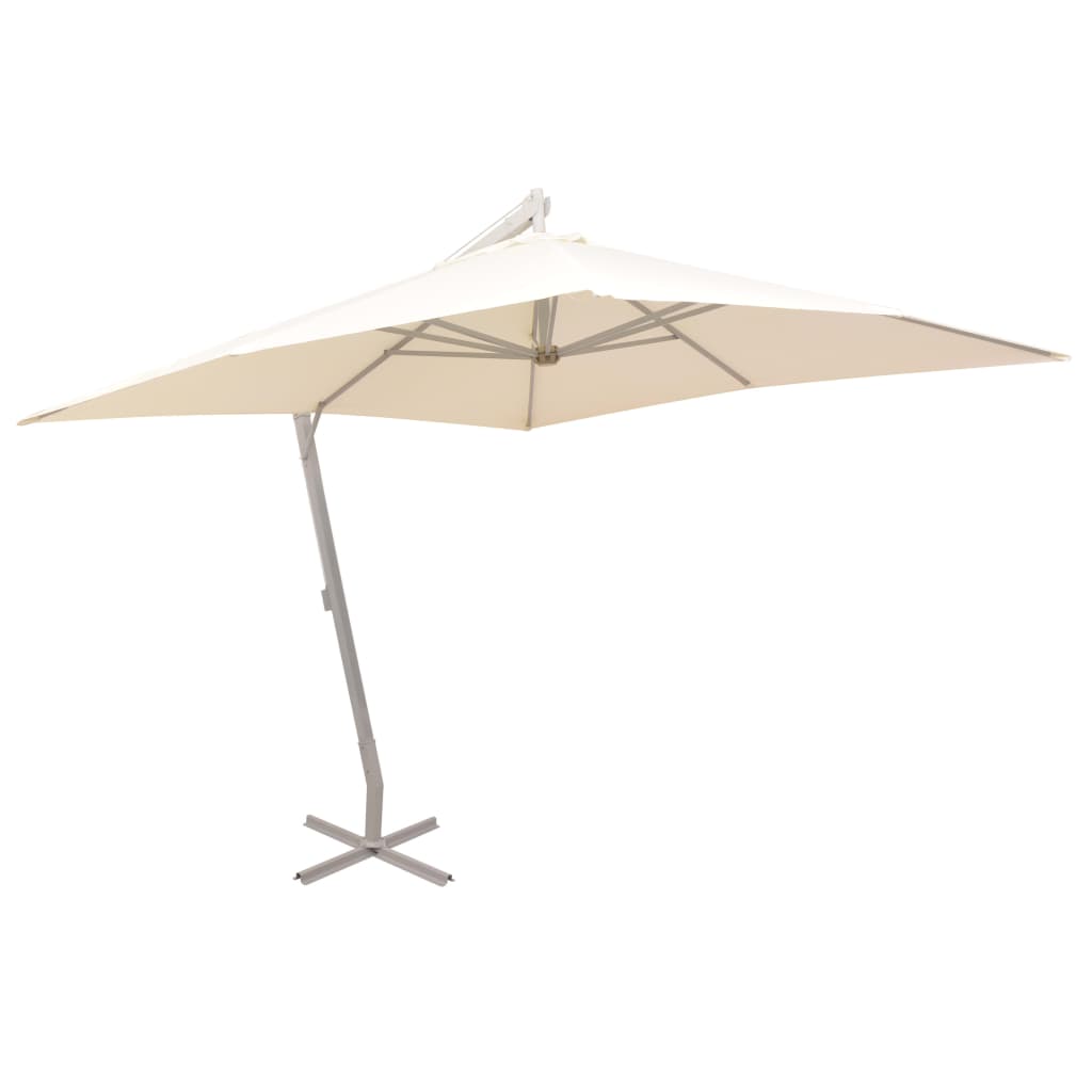 Berkfield Hanging Parasol 300x300 cm Sand Aluminium Pole