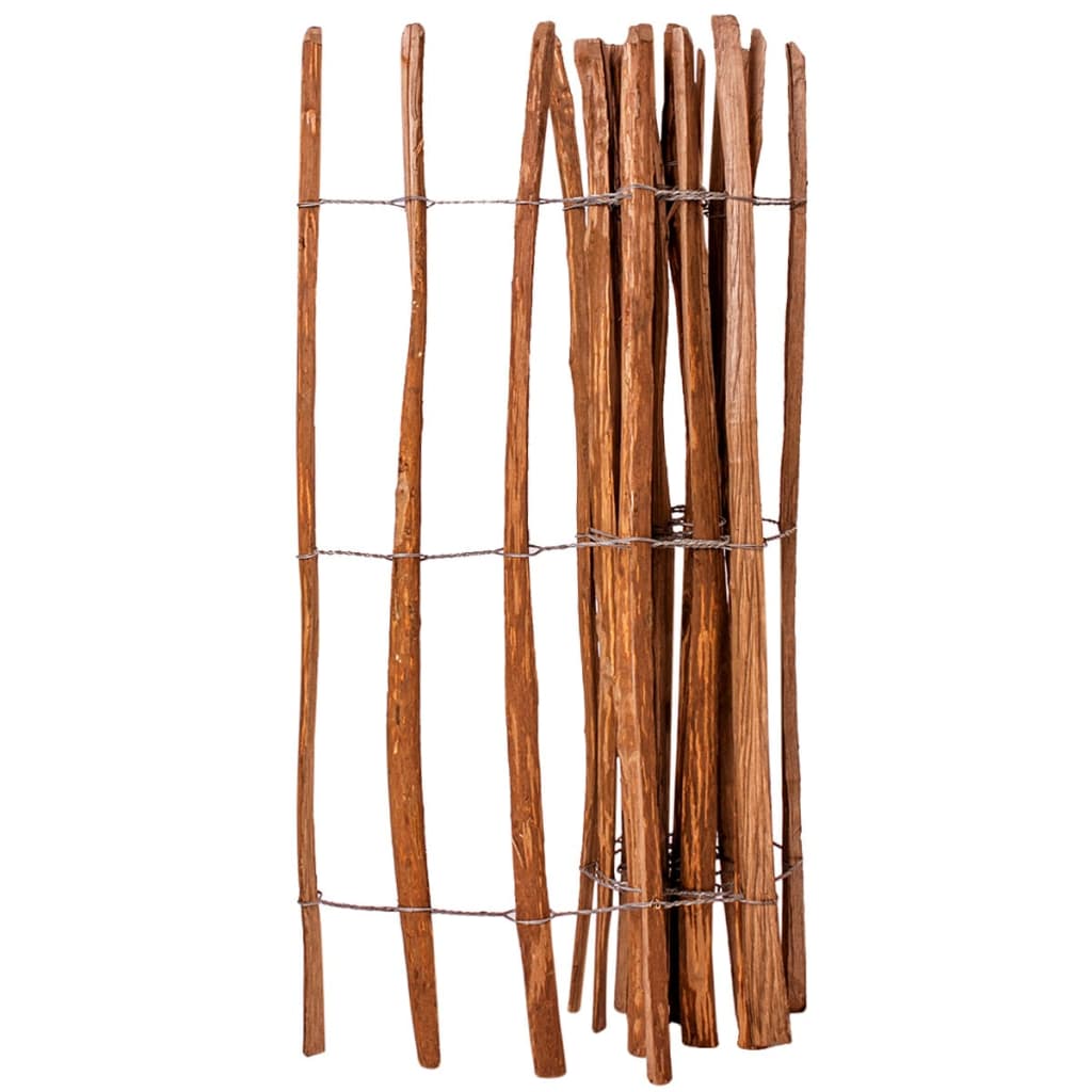 Berkfield Picket Fence Hazel Wood 120x250 cm