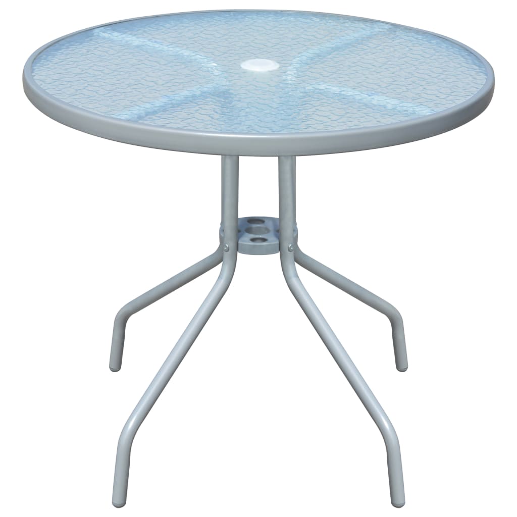 Berkfield Bistro Table Grey 80x71 cm Steel