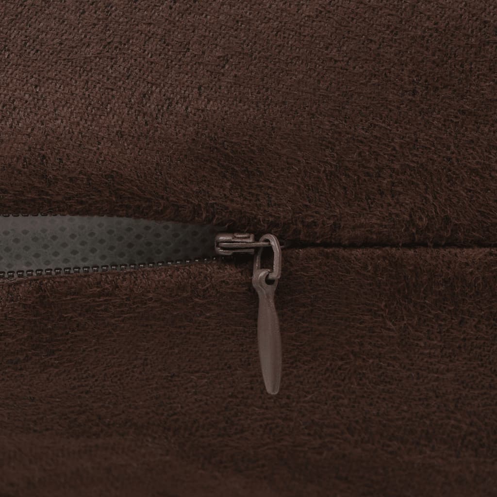 Berkfield Cushion Covers 4 pcs 80x80 cm Polyester Faux Suede Brown