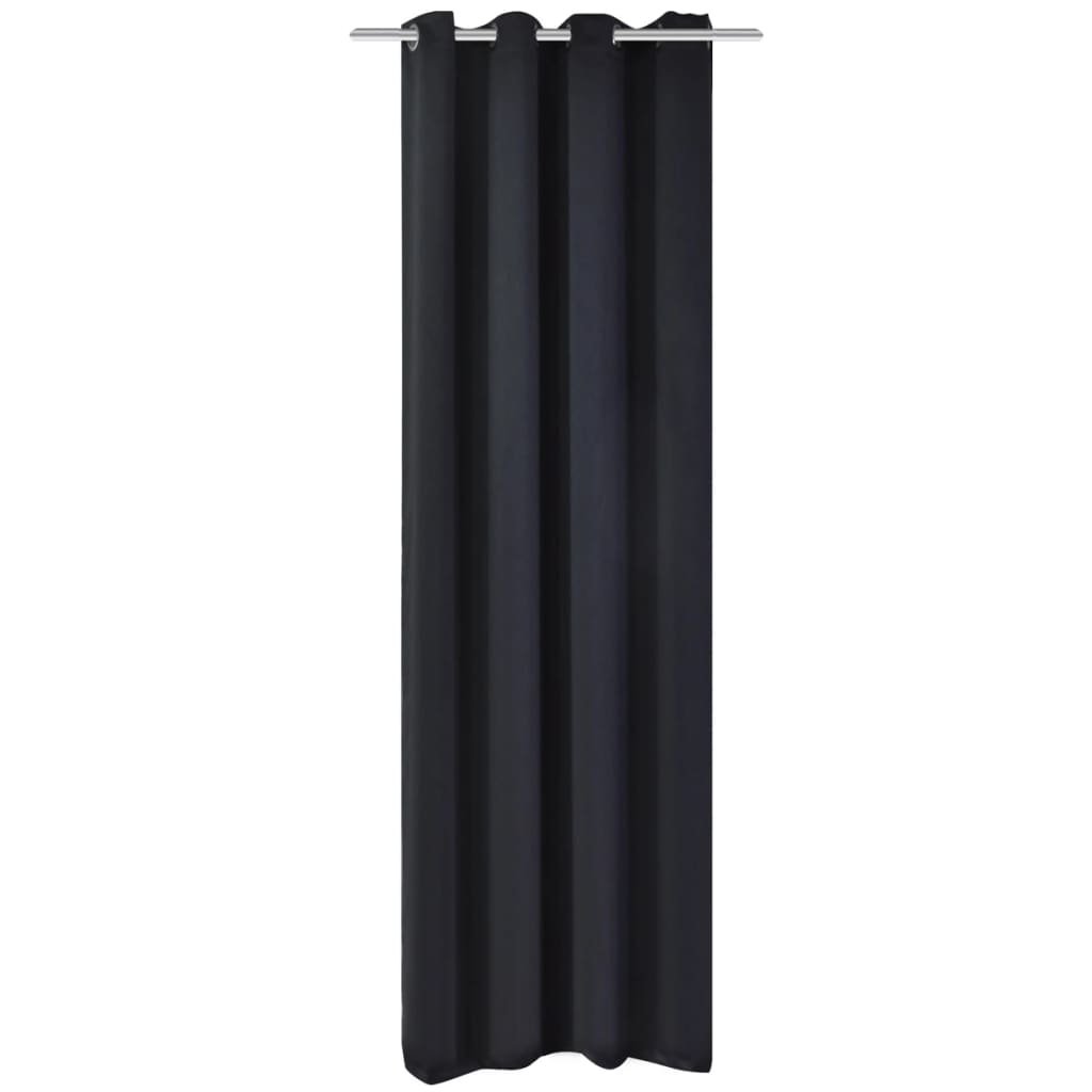 Berkfield Blackout Curtain with Metal Eyelets 270x245 cm Black