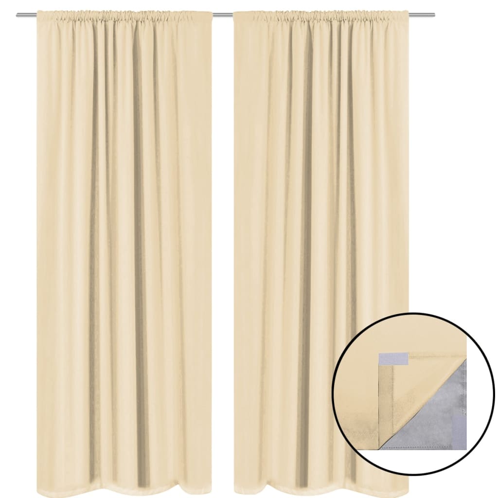 Berkfield Blackout Curtains 2 pcs Double Layer 140x245 cm Beige