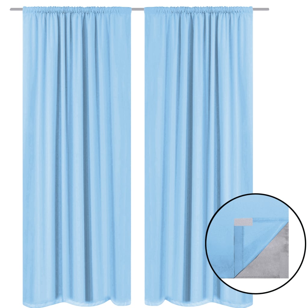 Berkfield Blackout Curtains 2 pcs Double Layer 140x245 cm Turquoise
