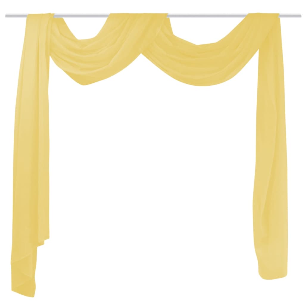 Berkfield Voile Drape 140x600 cm Yellow