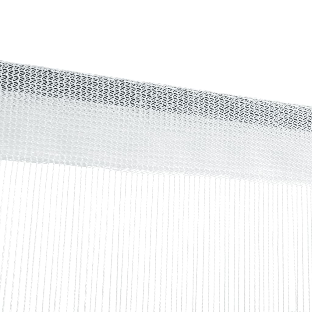 Berkfield String Curtains 2 pcs 140x250 cm White