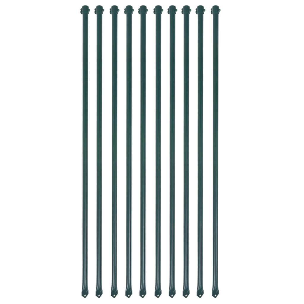 Berkfield Garden Posts 10 pcs 1 m Metal Green