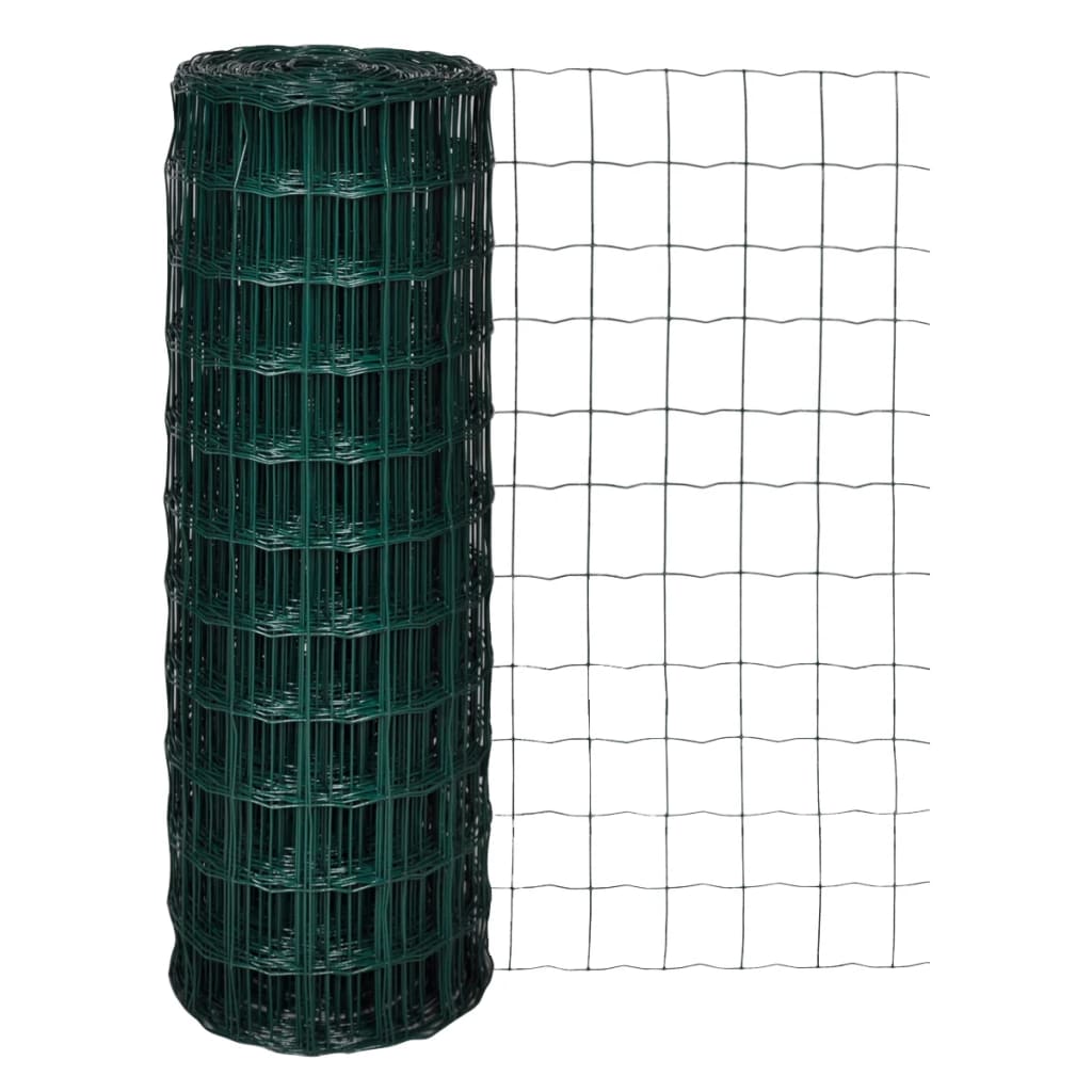 Berkfield Euro Fence Steel 10x1.7 m Green
