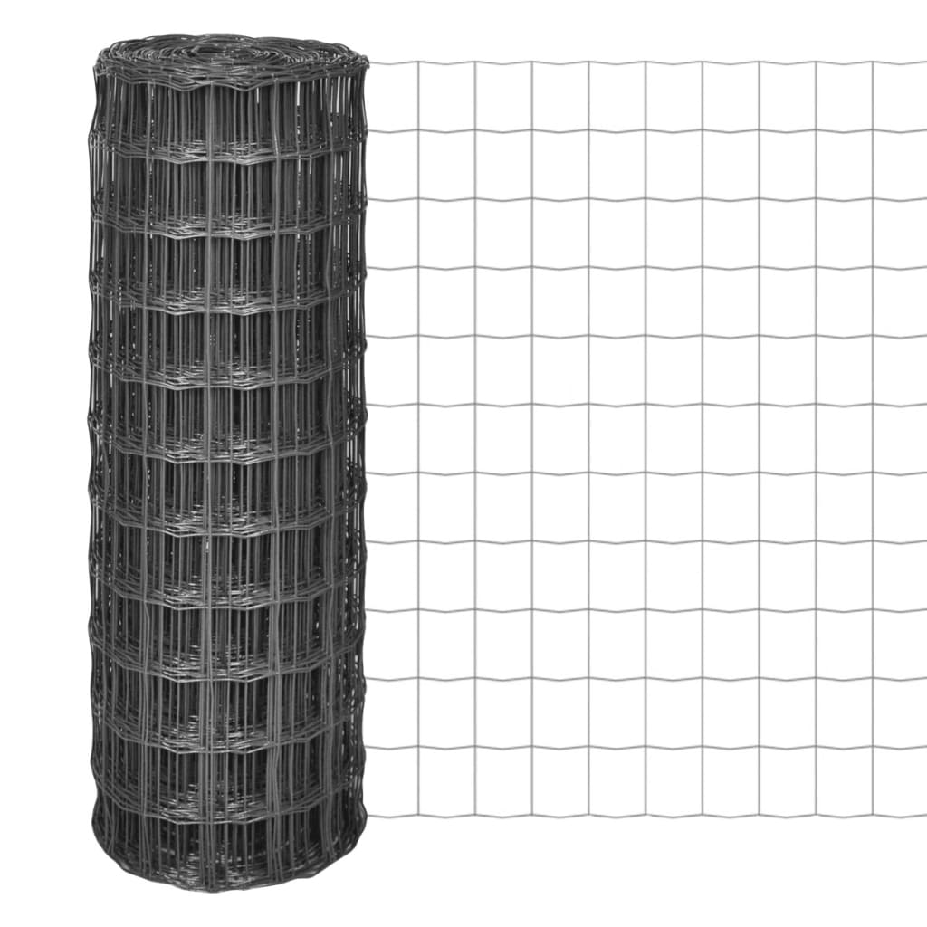 Berkfield Euro Fence Steel 25x1.7 m Grey