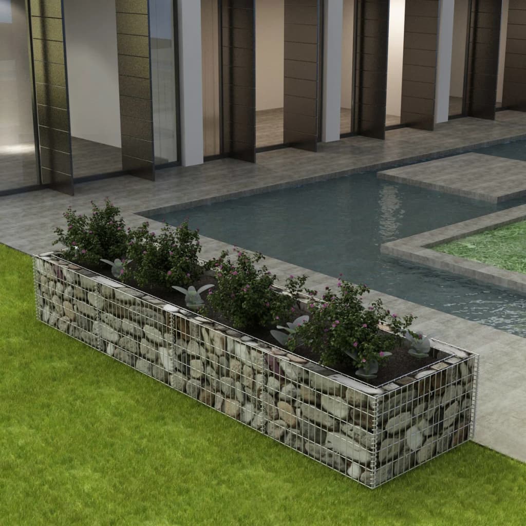 Berkfield Gabion Raised Bed Steel 360x90x50 cm