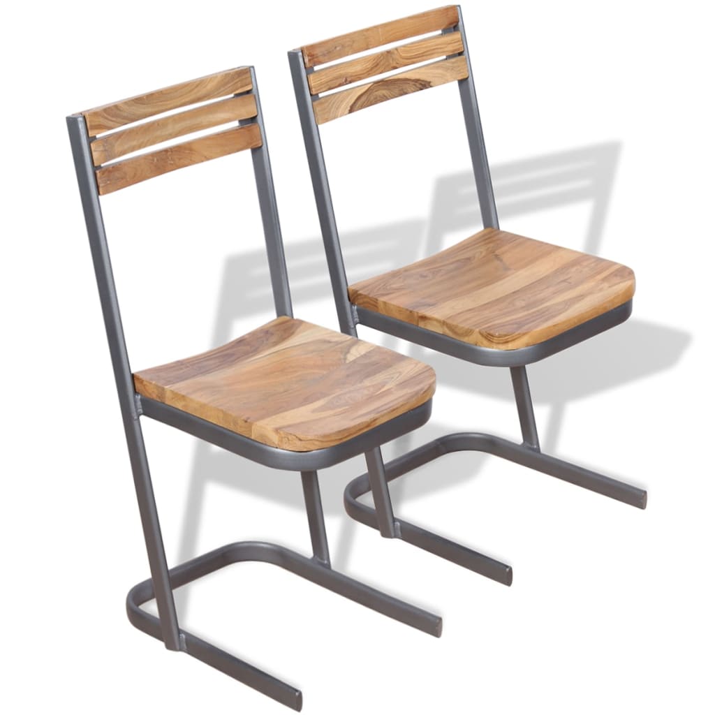 Berkfield Dining Chairs 2 pcs Solid Teak Wood