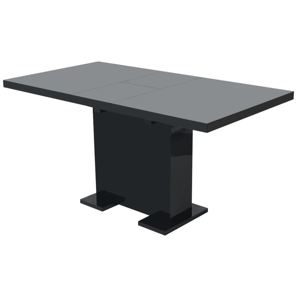 Berkfield Extendable Dining Table High Gloss Black