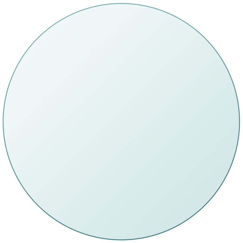 Berkfield Table Top Tempered Glass Round 800 mm