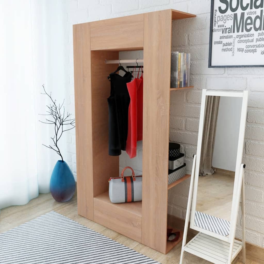 Berkfield Wardrobe Engineered Wood 106x36.5x192 cm Beige