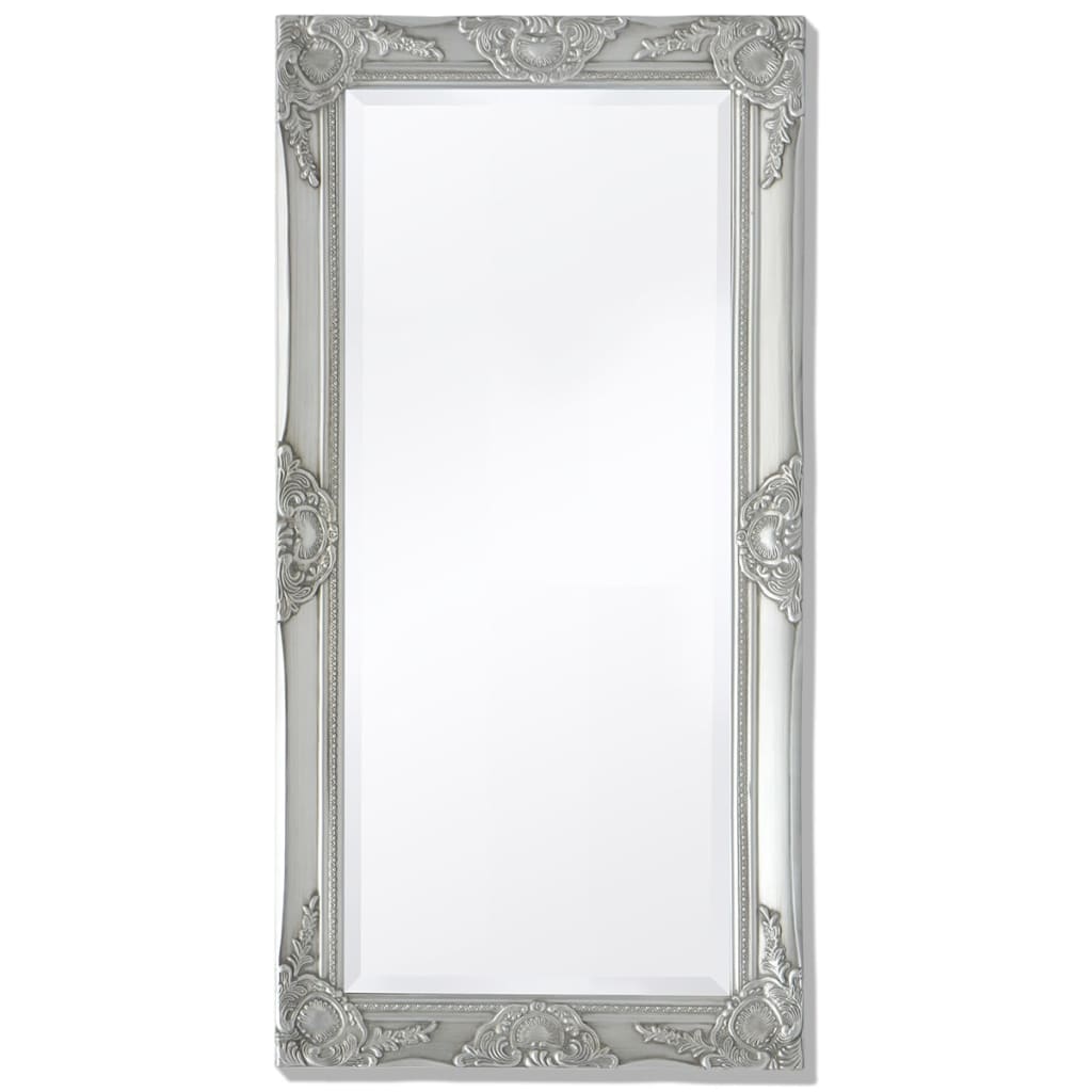 Berkfield Wall Mirror Baroque Style 100x50 cm Silver