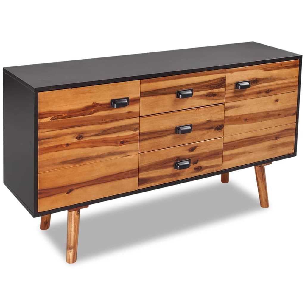 Berkfield Sideboard Solid Acacia Wood 115x35x70 cm