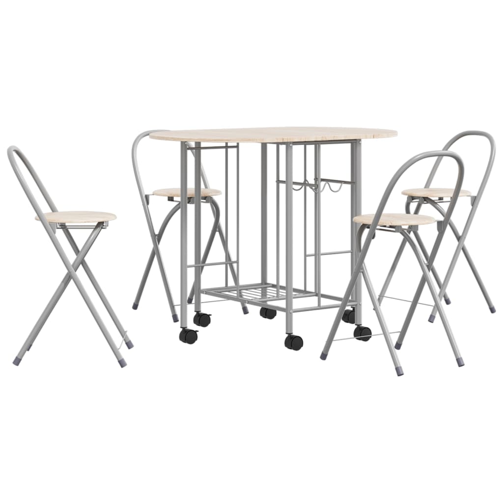 Berkfield Five Piece Folding Dining Set MDF