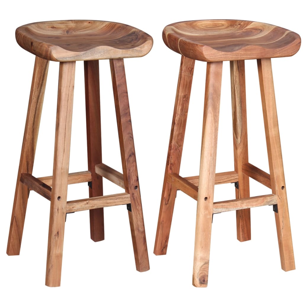 Berkfield Bar Stools 2 pcs Solid Acacia Wood