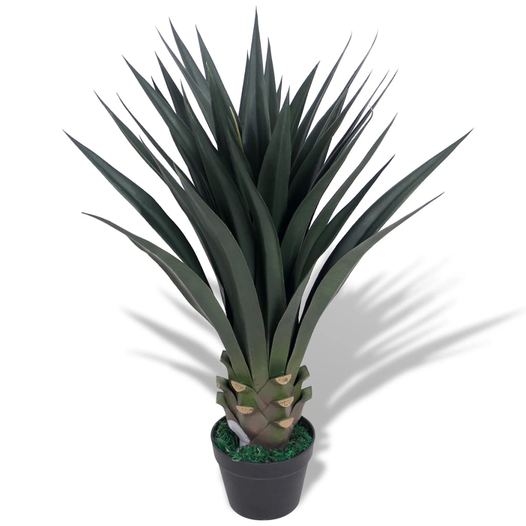 Berkfield Artificial Yucca Plant with Pot 85 cm Green