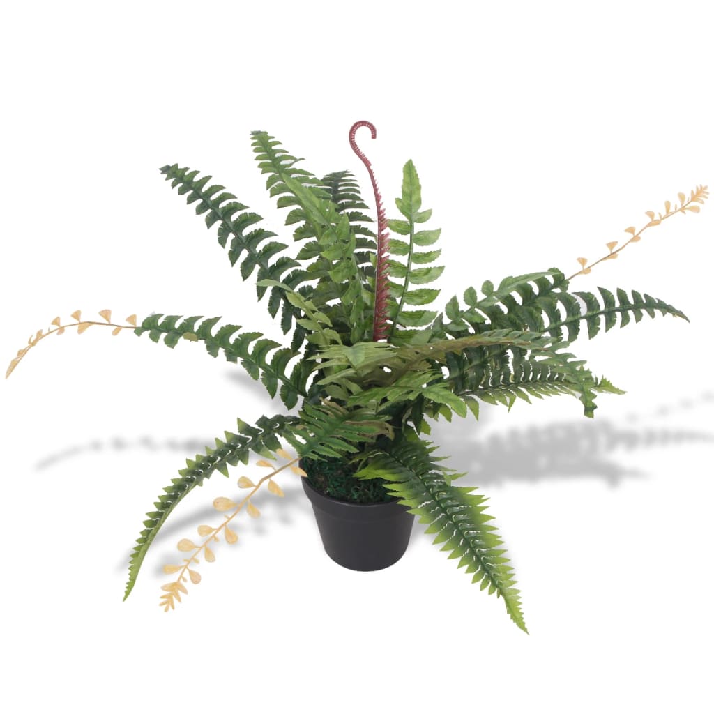 Berkfield Artificial Fern Plant with Pot 50 cm Green