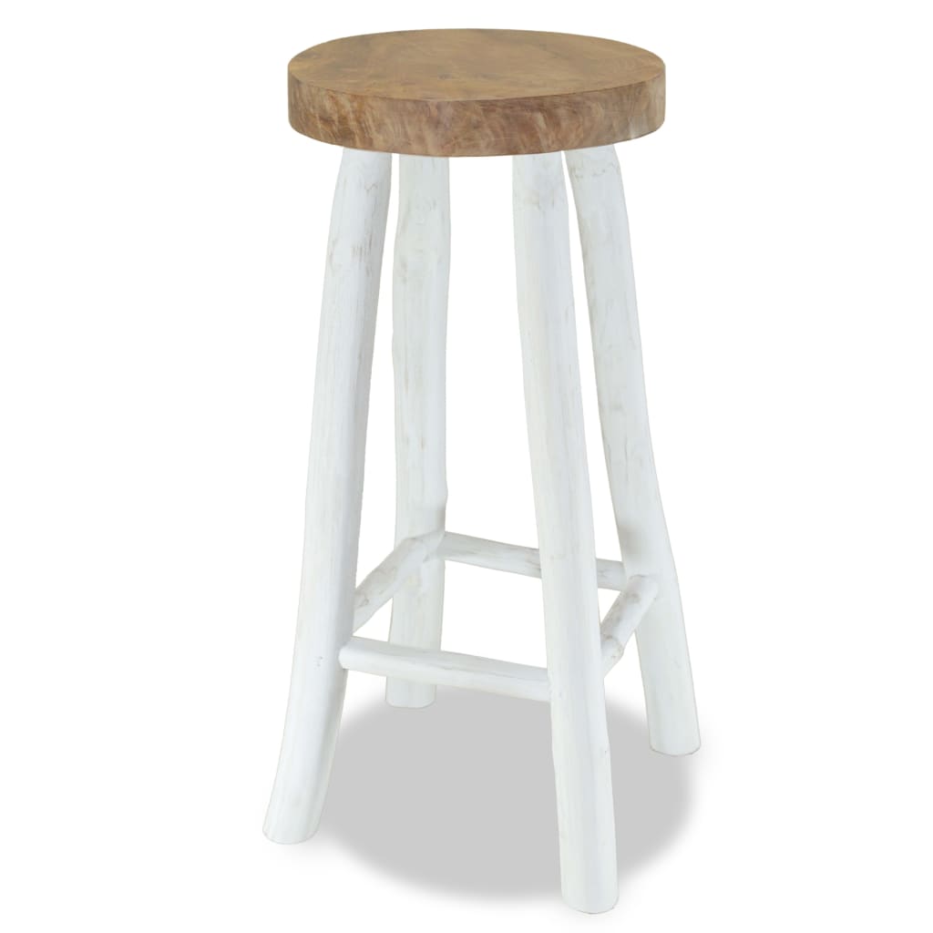 Berkfield Bar Stool Solid Teak Wood