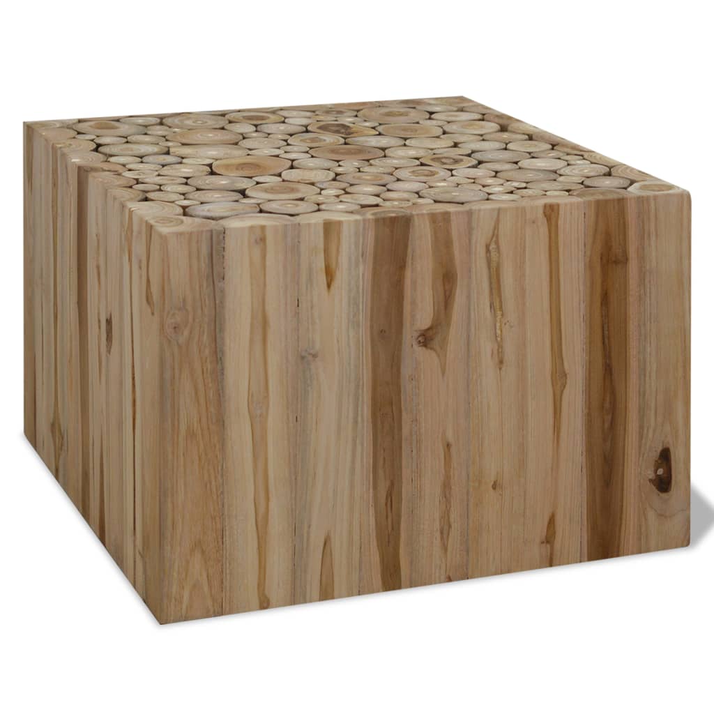 Berkfield Coffee Table Genuine Teak 50x50x35 cm