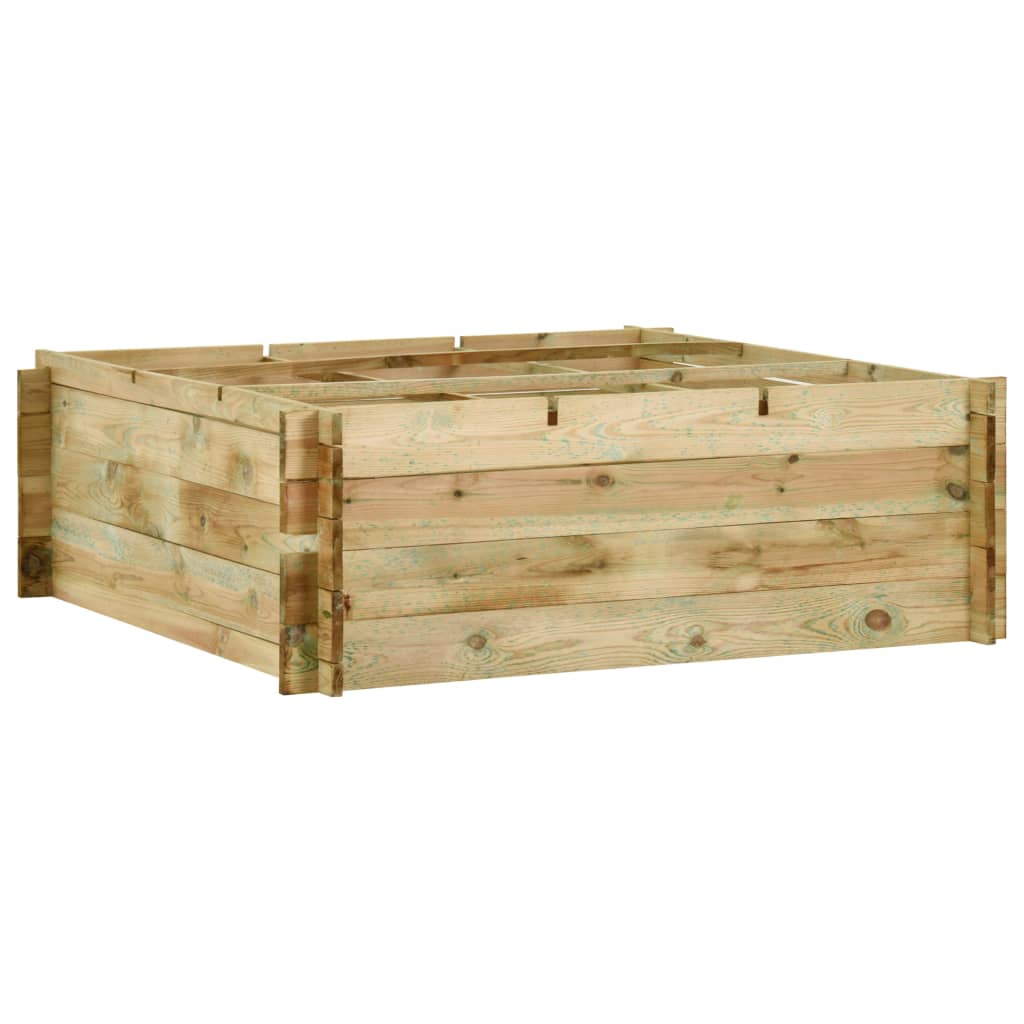Berkfield Garden Raised Vegetable Bed Impregnated Pinewood 120x120x40 cm