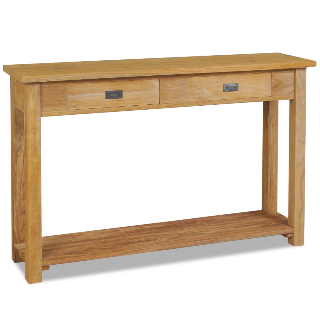 Berkfield Console Table Solid Teak 120x30x80 cm