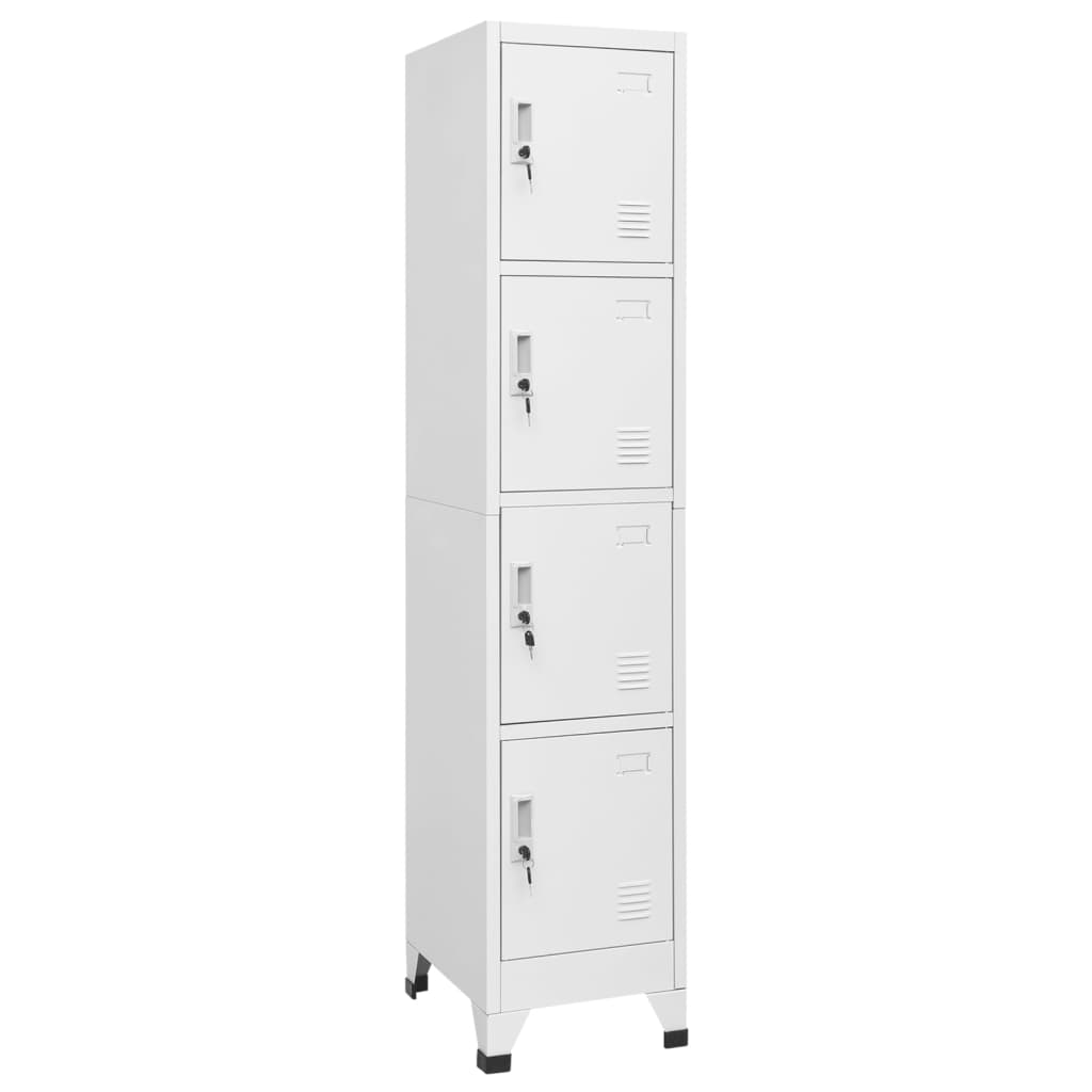 Berkfield Locker Cabinet with 4 Compartments 38x45x180 cm