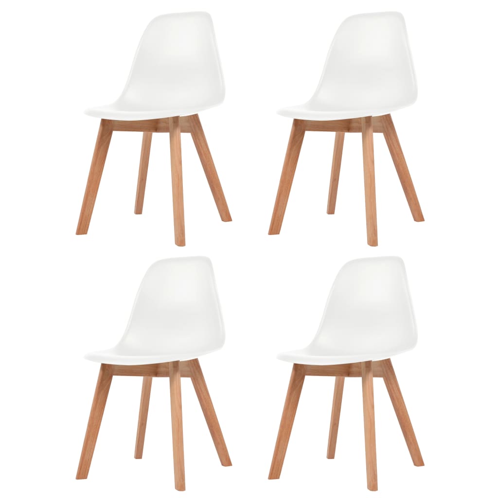 Berkfield Dining Chairs 4 pcs White Plastic