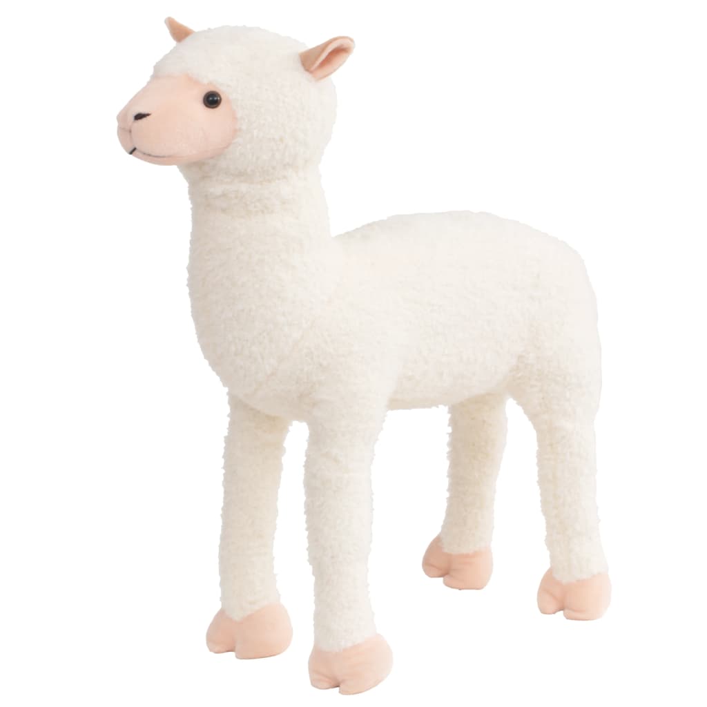 Berkfield Standing Plush Toy Alpaca White XXL