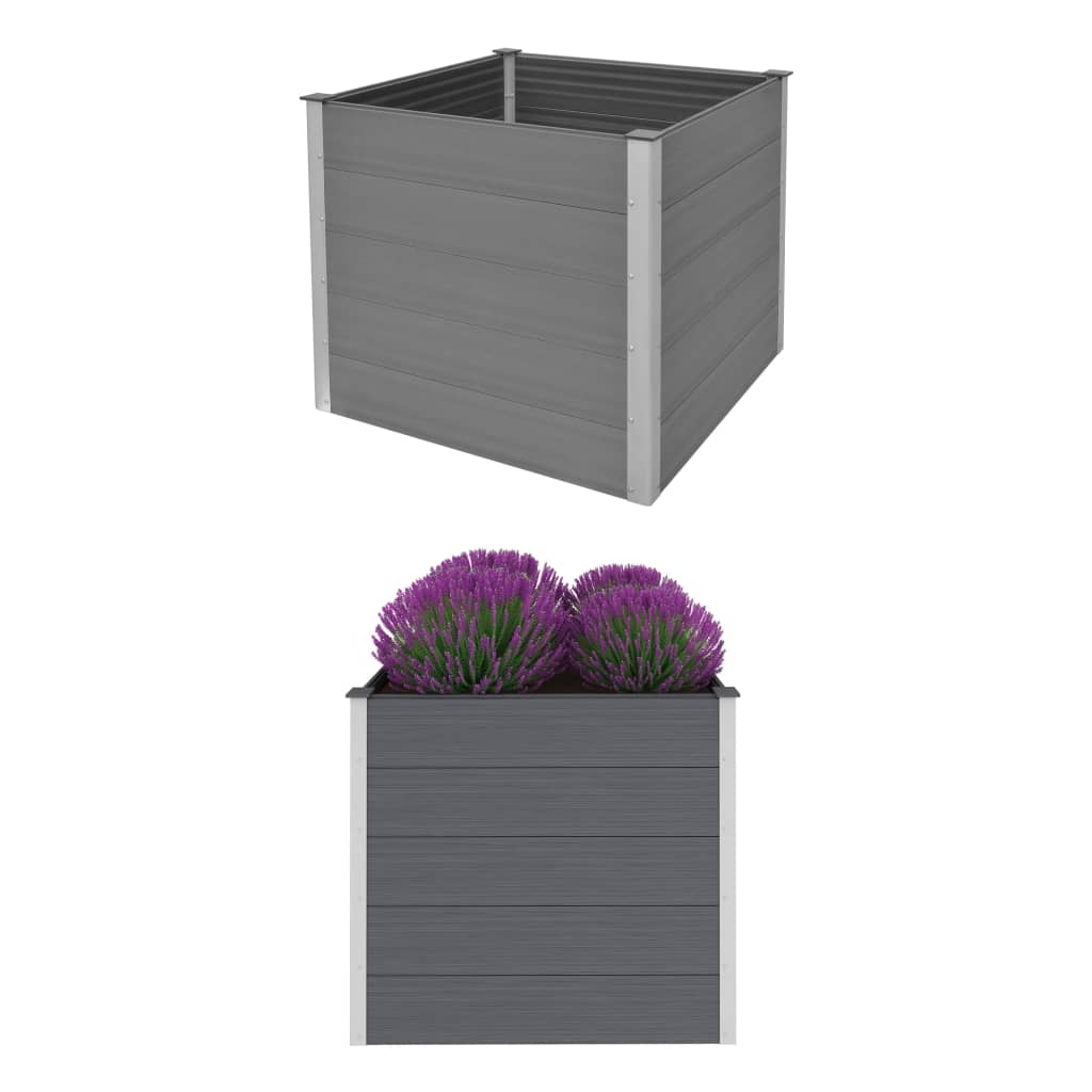 Berkfield Garden Raised Bed WPC 100x100x91 cm Grey