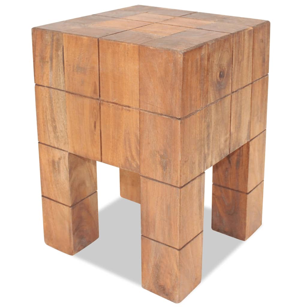 Berkfield Stool Solid Reclaimed Wood