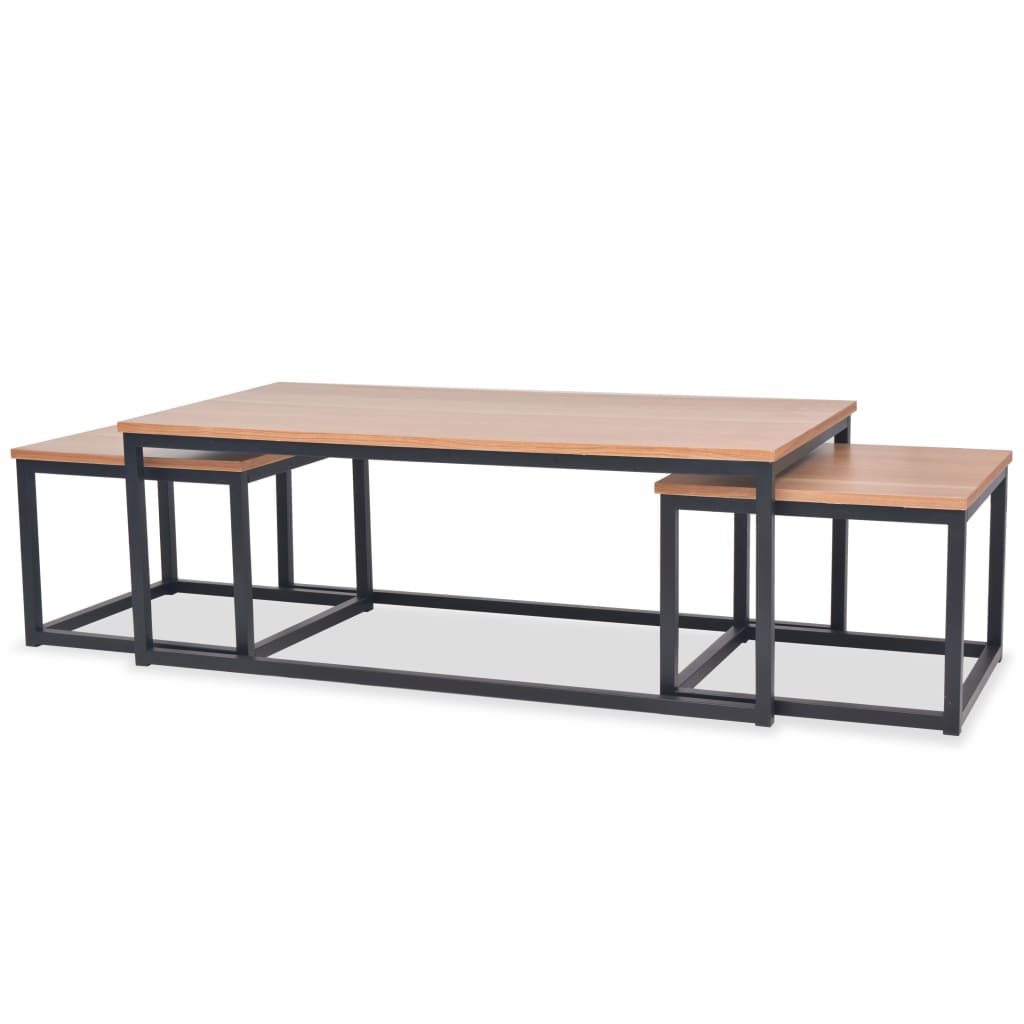 Berkfield Coffee Table Set 3 Pieces Ash