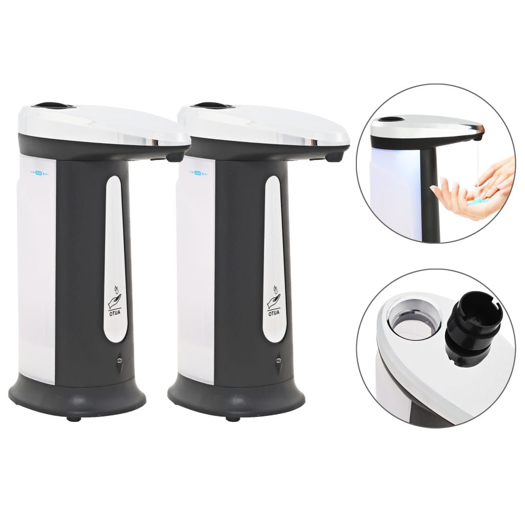 Berkfield Automatic Soap Dispensers 2 pcs Infrared Sensor 800 ml Chime