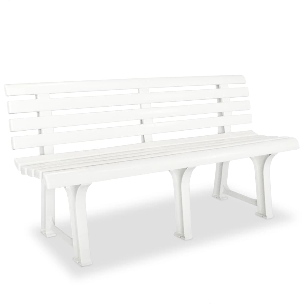 Berkfield Garden Bench 145.5 cm Plastic White