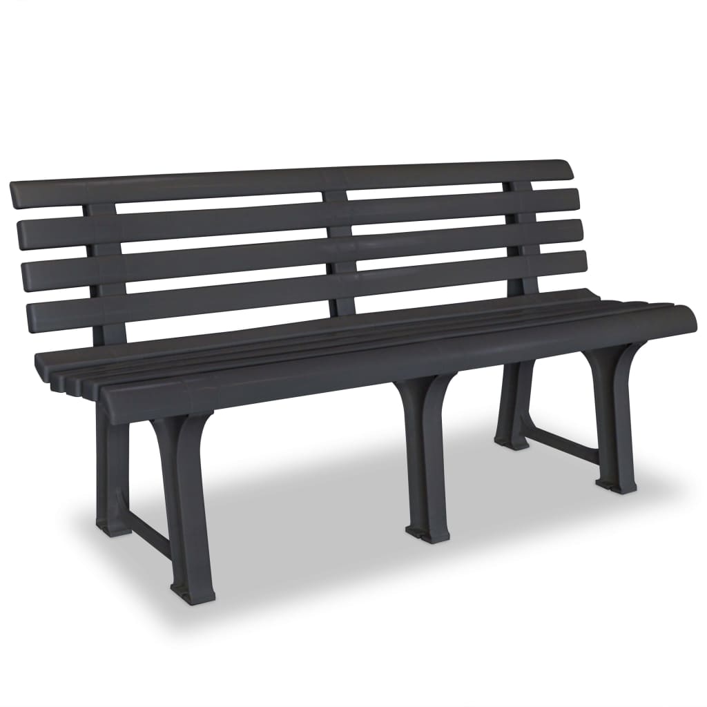 Berkfield Garden Bench 145.5 cm Plastic Anthracite