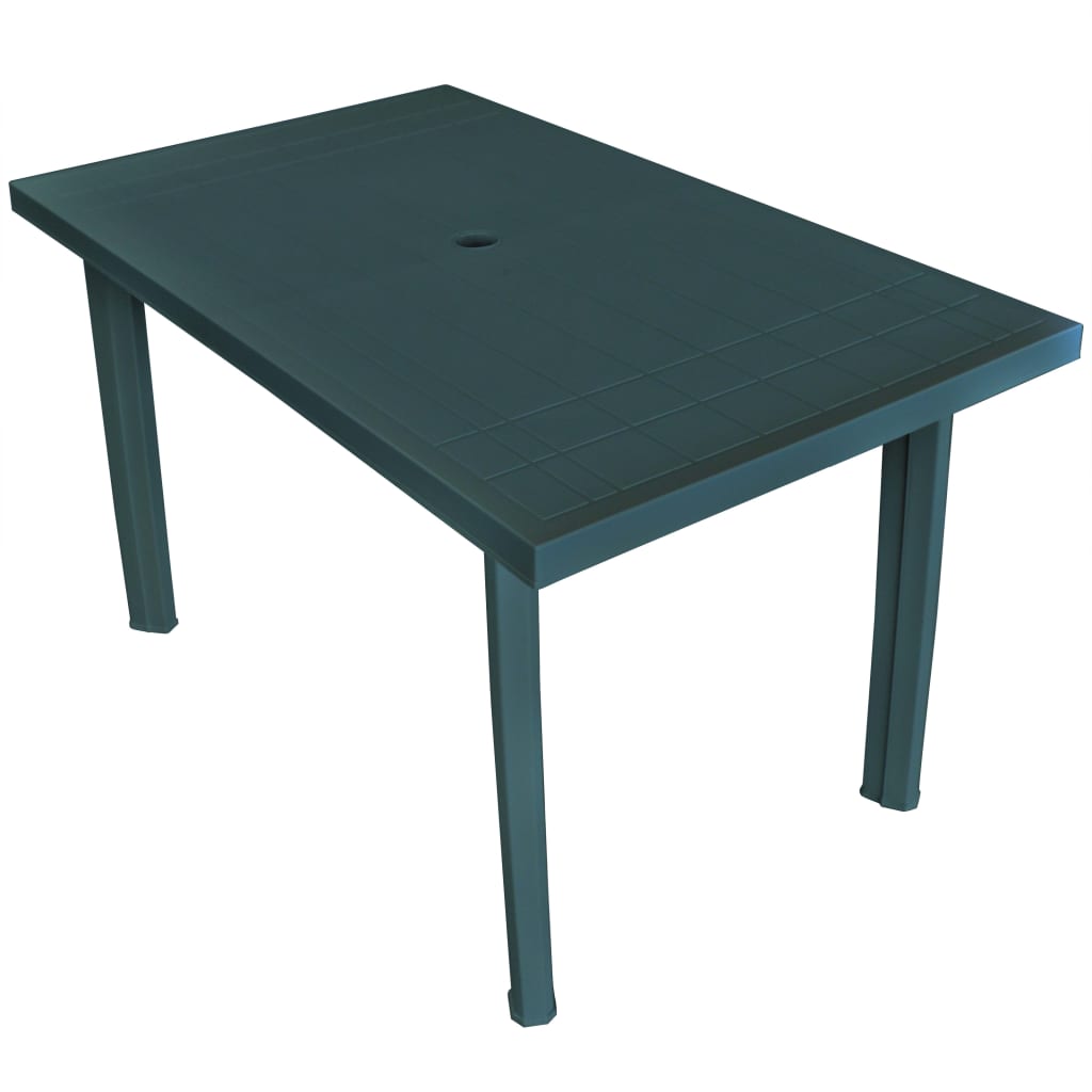 Berkfield Garden Table Green 126x76x72 cm Plastic