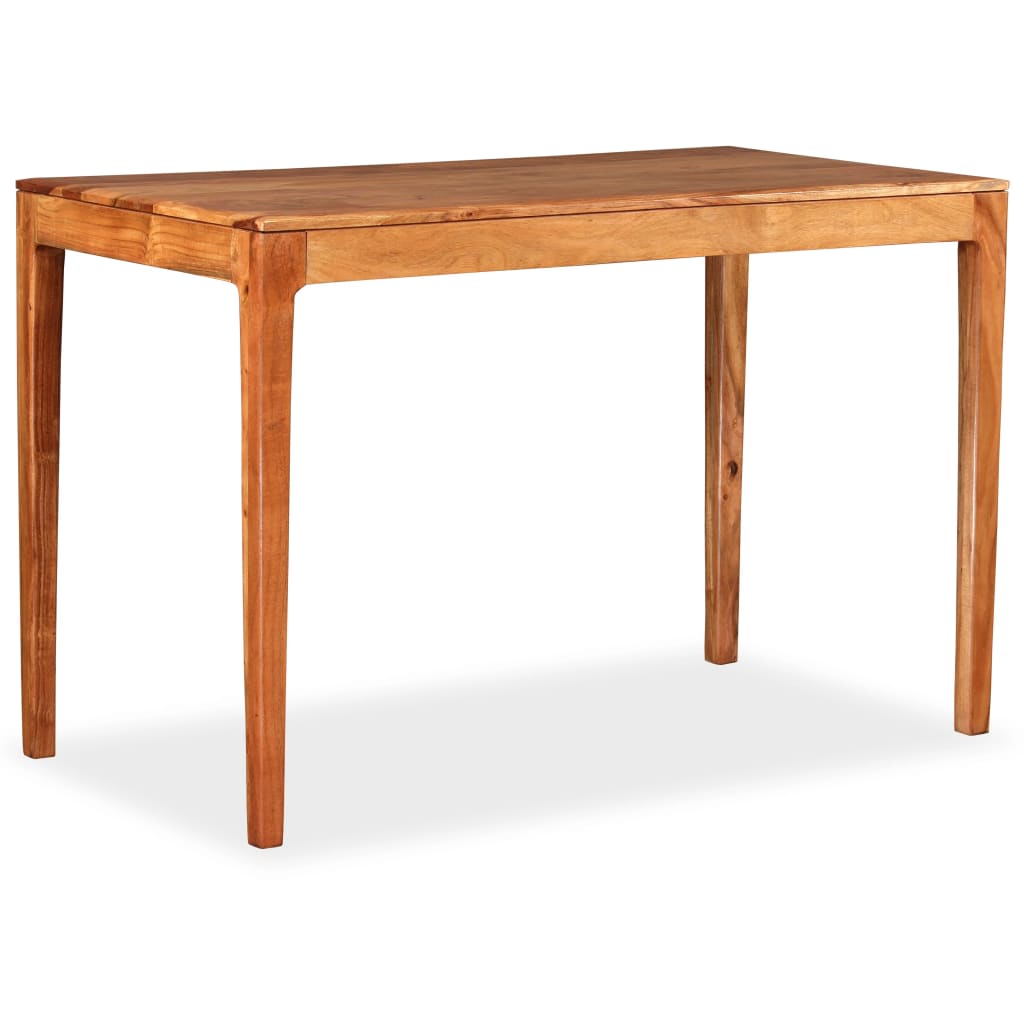 Berkfield Dining Table Solid Wood 118x60x76 cm